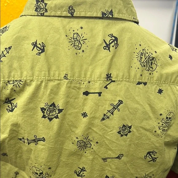 Lucky Brand Olive Green Casual Button Down Shirt - Picture 4 of 7